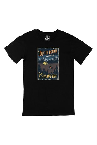 The Campfire Siyah Tişört