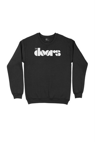 The Doors Logolu Siyah Sweatshirt