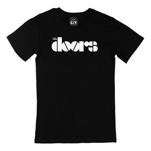 The Doors Logolu Siyah Tişört