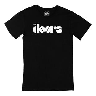 The Doors Logolu Siyah Tişört