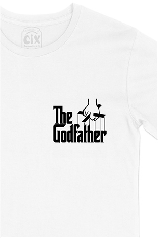 The Godfather Cep Logo Tasarımlı Beyaz Tişört
