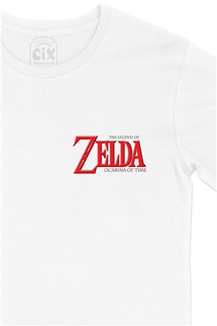 The Legend Of Zelda Cep Logo Tasarımlı Beyaz Tişört