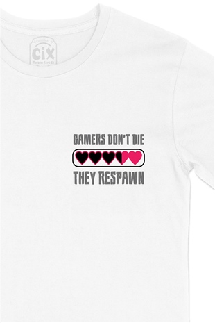 They Respawn Cep Logo Tasarımlı Beyaz Tişört
