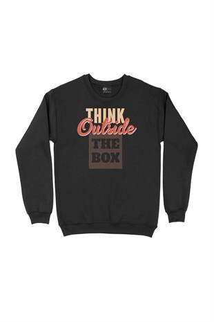 Think Outside The Box Siyah Sweatshirt