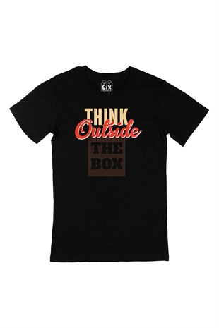 Think Outside The Box Siyah Tişört