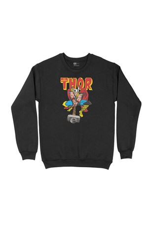 Thor The Mighty Avenger Siyah Sweatshirt
