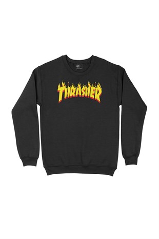 Thrasher Siyah Sweatshirt