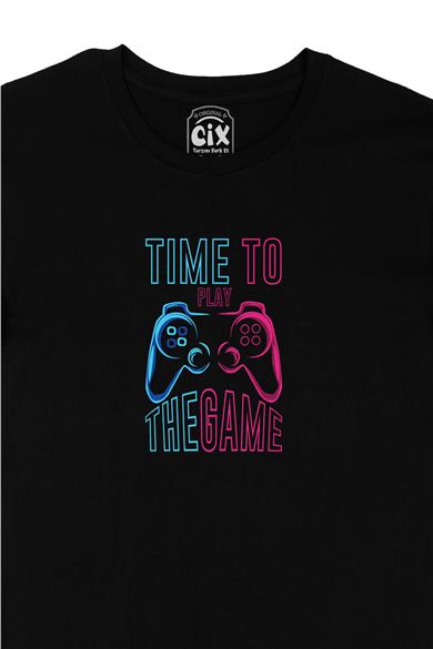 Time To Play The Game Siyah Tişört