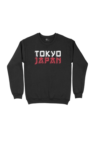 Tokyo Japan Siyah Sweatshirt