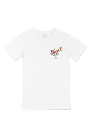 Tom and Jerry Cep Logo Tasarımlı Beyaz Tişört