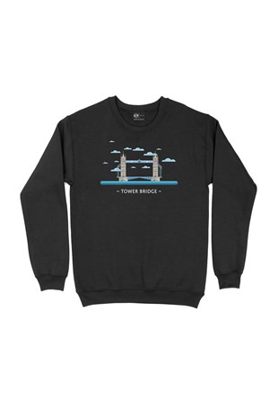 Tower Bridge Siyah Sweatshirt