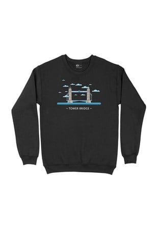 Tower Bridge Siyah Sweatshirt