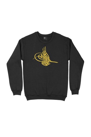 Tuğra Arma Siyah Sweatshirt
