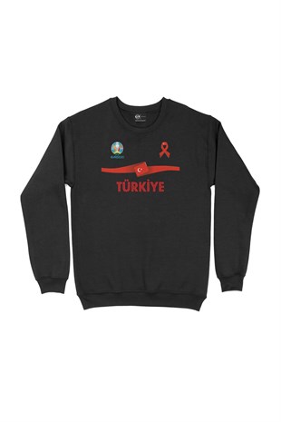 Türkiye Futbol Milli Takımı Siyah Sweatshirt