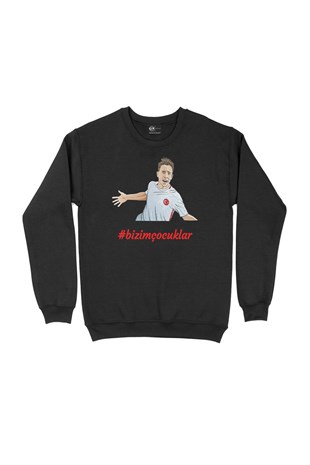 Türkiye Milli Takım Taraftar Siyah Sweatshirt