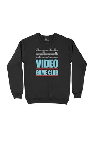 Turkuaz Video Game Club Siyah Sweatshirt