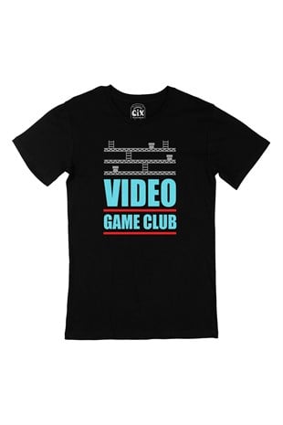 Turkuaz Video Game Club Siyah Tişört
