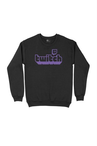 Twitch Siyah Sweatshirt