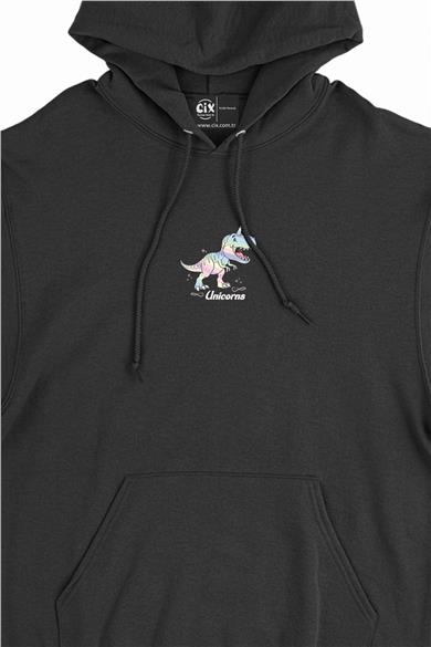 Unicorn Dinozor Minimal Kapşonlu Sweatshirt Hoodie