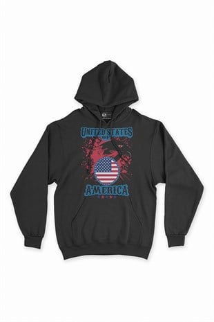 United States Of America Kapşonlu Sweatshirt Hoodie