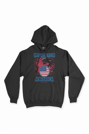 United States Of America Kapşonlu Sweatshirt Hoodie