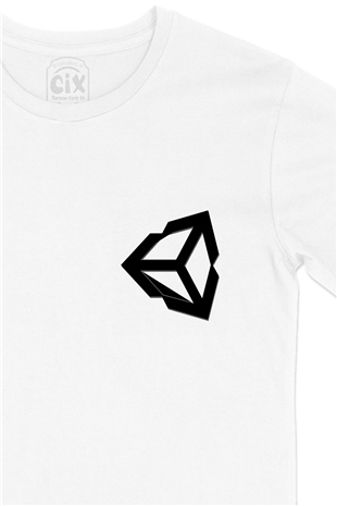 Unity Logo Cep Logo Tasarımlı Beyaz Tişört