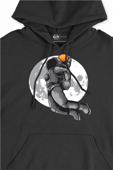 Uzaylı Astronot Basketbolcu Kapşonlu Sweatshirt Hoodie