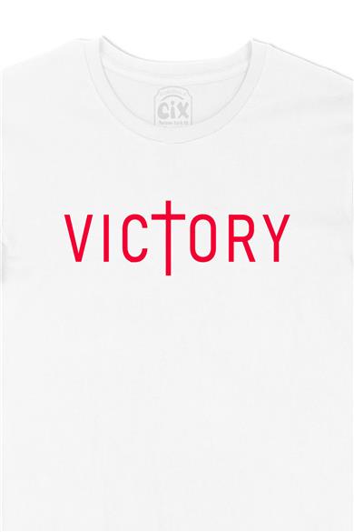 Victory Zafer Beyaz Tişört