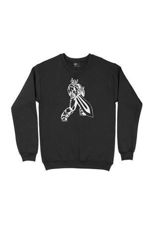Viking Kılınç ve Kalkan Siyah Sweatshirt