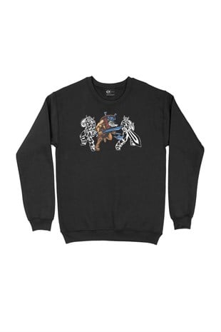Vikingler Siyah Sweatshirt