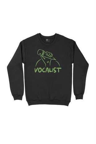 Vokalist Siyah Sweatshirt
