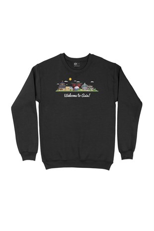 Welcome To Asia Siyah Sweatshirt