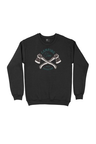 Wild Adventure Siyah Sweatshirt