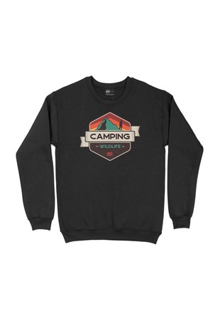 Wild Life Camping Siyah Sweatshirt
