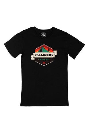 Wild Life Camping Siyah Tişört