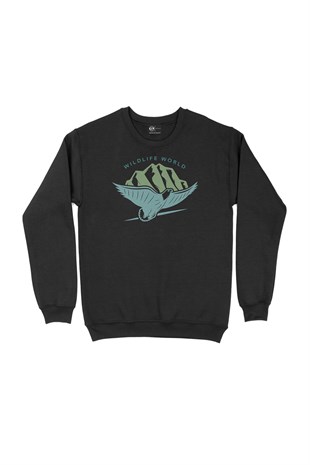 Wild Life World Siyah Sweatshirt