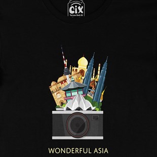 Wonderfull Asia Siyah Tişört