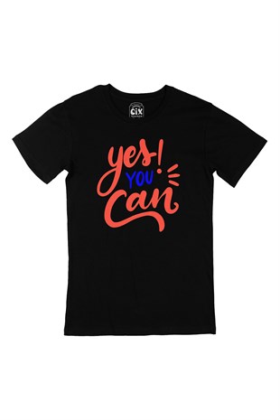 Yes You Can Siyah Tişört