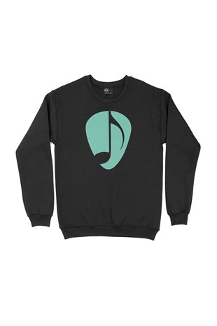 Yeşil Nota Siyah Sweatshirt