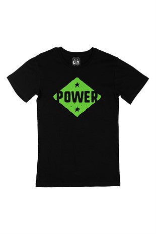 Yeşil Power Siyah Tişört