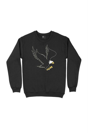Yırtıcı Kara Kartal Sweatshirt