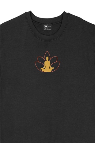 Yoga Meditasyon Siyah Sweatshirt