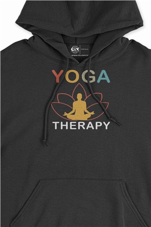 Yoga Therapy Siyah Sweatshirt Hoodie