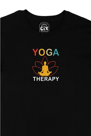 Yoga Therapy Siyah Tişört