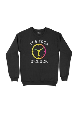 Yoga Zamanı Siyah Sweatshirt