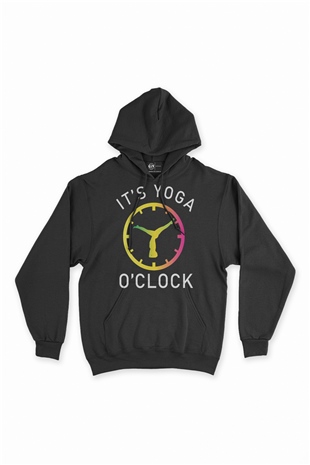 Yoga Zamanı Siyah Sweatshirt Hoodie