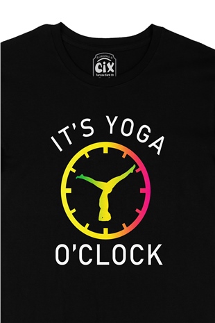 Yoga Zamanı Siyah Tişört