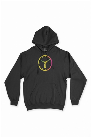 Yogo Saati Siyah Sweatshirt Hoodie