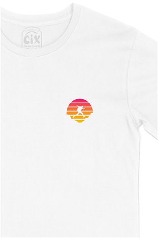 Yürüyüş Hiking Cep Logo Tasarımlı Beyaz Tişört