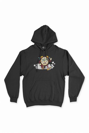 Zamanı Yakala Siyah Kapşonlu Sweatshirt Hoodie
